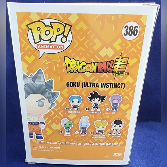 Goku (ultra instinct) funko # 386 (nib) with pop protector - Picture 7 of 7